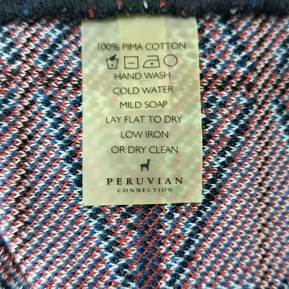 Peruvian Connection 100% Pima Cotton Women's Geometric Sleeveless Maxi Dress M - Picture 8 of 8